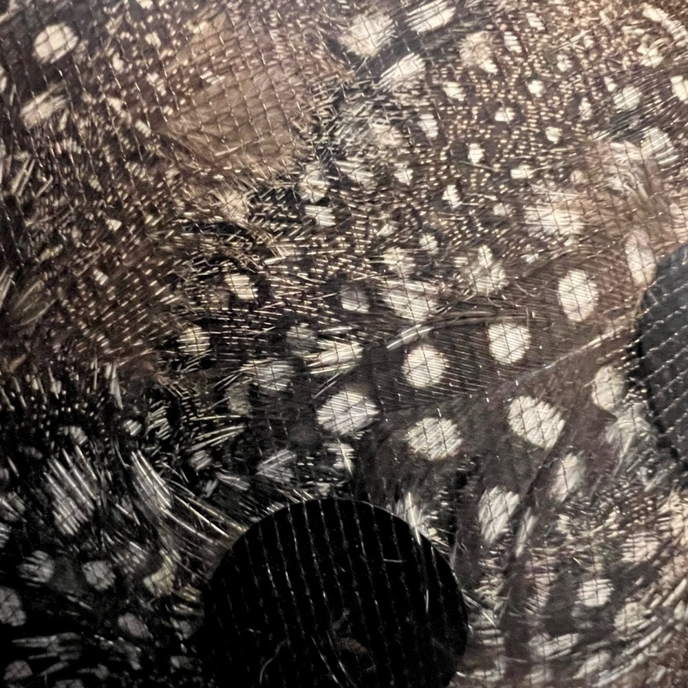 Lemington Vintage Cloque Hat- Feather, Netting & Sequin Disks, The Block Co. - Picture 9 of 9